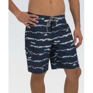 Uglies Board Short Mens M A Whales Tail 9‎ Inch Cargo Pocket Swim 5041
